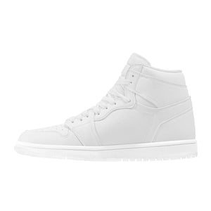 All-White Womens High Top Sneakers