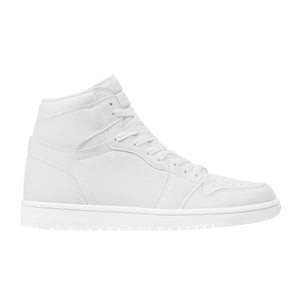 All-White Womens High Top Sneakers