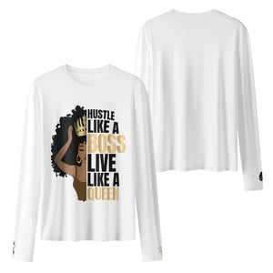 Hustle Queen Long Sleeve T Shirt - The Ebonee Kouture Experience Handbag Shop