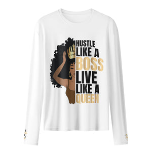 Hustle Queen Long Sleeve T Shirt - The Ebonee Kouture Experience Handbag Shop