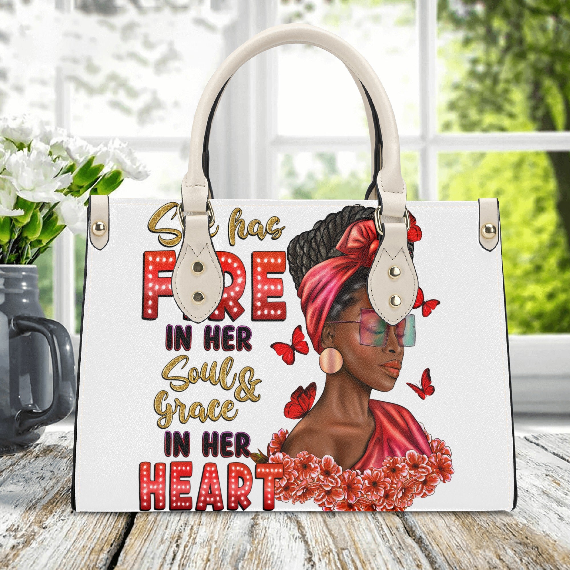 She Has Fire Luxury  Handbag - The Ebonee Kouture Experience Handbag Shop