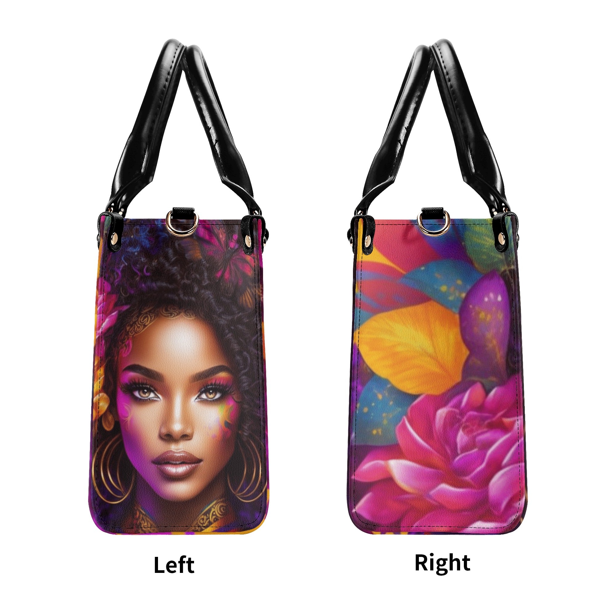 Flower Lady Luxury Handbag - The Ebonee Kouture Experience Handbag Shop