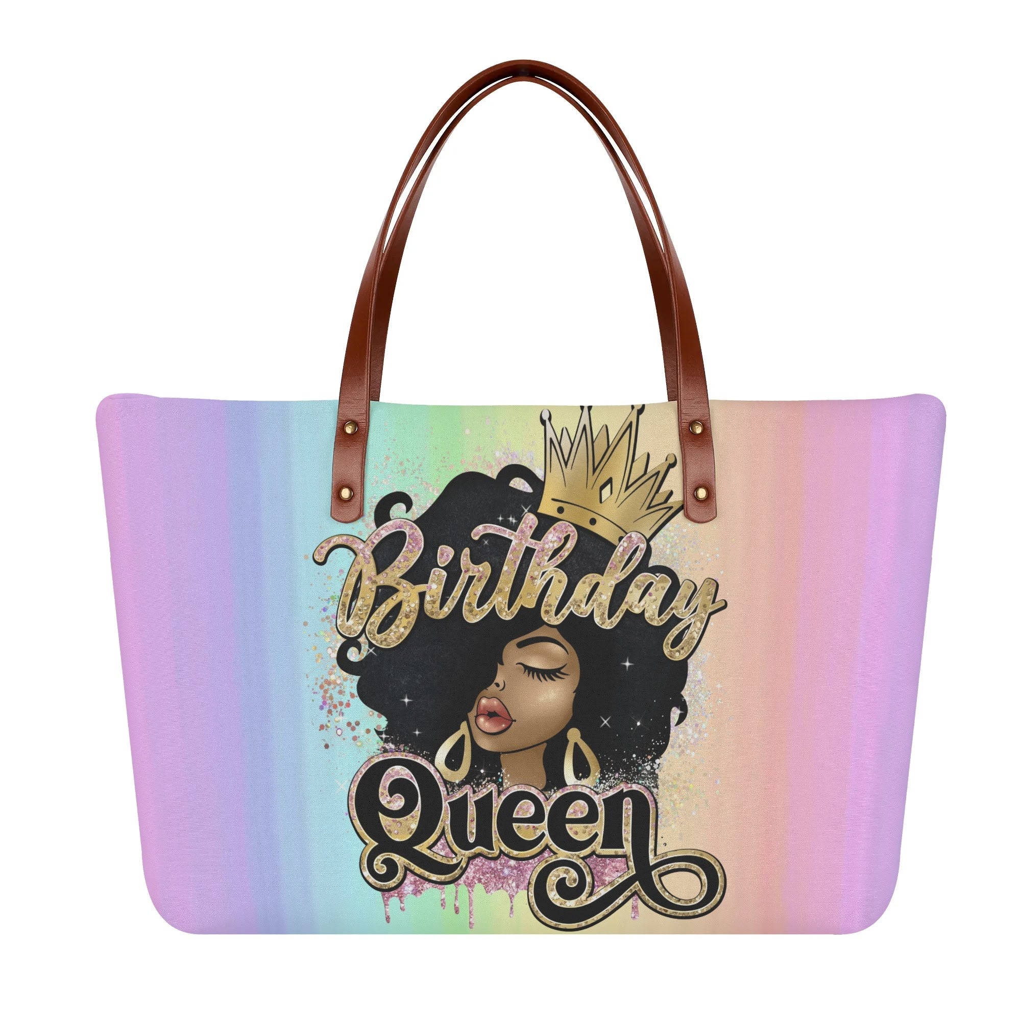 Birthday Queen Luxury Tote Bag - The Ebonee Kouture Experience Handbag Shop