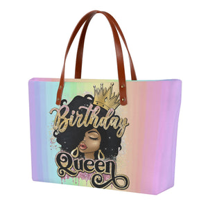 Birthday Queen Luxury Tote Bag - The Ebonee Kouture Experience Handbag Shop