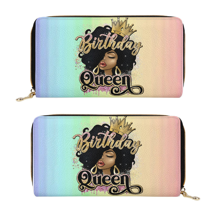 Birthday Queen Zipper Wallet