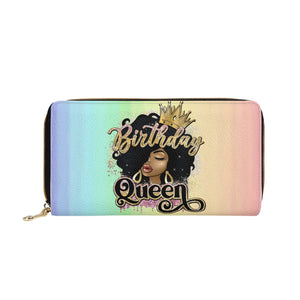 Birthday Queen Zipper Wallet - The Ebonee Kouture Experience Handbag Shop