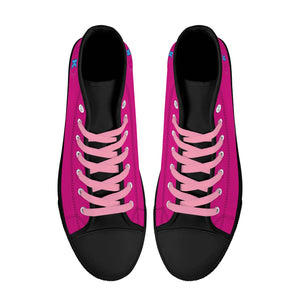 Pink Kisses High Top Canvas Shoes