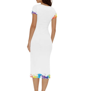 Color Blot T-shirt  Dress - The Ebonee Kouture Experience Handbag Shop