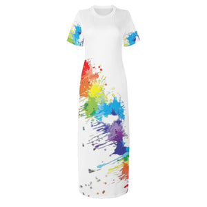 Color Blot T-shirt  Dress - The Ebonee Kouture Experience Handbag Shop