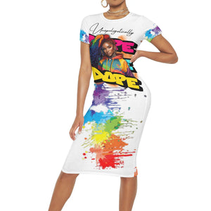 Dope Color Blot T-shirt Dress - The Ebonee Kouture Experience Handbag Shop