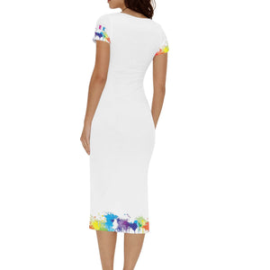 Dope Color Blot T-shirt Dress - The Ebonee Kouture Experience Handbag Shop