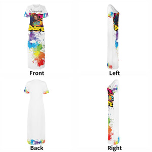 Dope Color Blot T-shirt Dress - The Ebonee Kouture Experience Handbag Shop