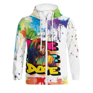 Dope Color Blot Turtleneck Hoodie - The Ebonee Kouture Experience Handbag Shop