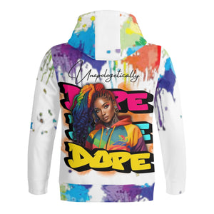 Dope Color Blot Turtleneck Hoodie - The Ebonee Kouture Experience Handbag Shop