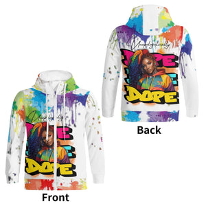 Dope Color Blot Turtleneck Hoodie - The Ebonee Kouture Experience Handbag Shop