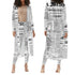 Newsprint Sleeve Cardigan and Leggings Sets - The Ebonee Kouture Experience Handbag Shop