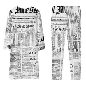 Newsprint Sleeve Cardigan and Leggings Sets - The Ebonee Kouture Experience Handbag Shop