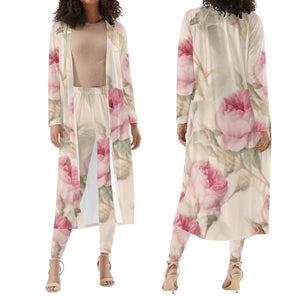 Pink Rose Cardigan and Leggings Sets - The Ebonee Kouture Experience Handbag Shop