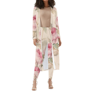 Pink Rose Cardigan and Leggings Sets - The Ebonee Kouture Experience Handbag Shop