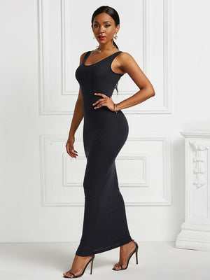 Scoop Neck Wide Strap Maxi Dress - The Ebonee Kouture Experience Handbag Shop