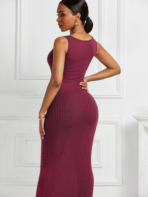 Scoop Neck Wide Strap Maxi Dress - The Ebonee Kouture Experience Handbag Shop