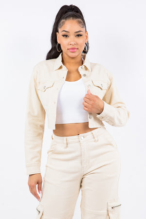 Laced Back Cropped Jacket - The Ebonee Kouture Experience Handbag Shop