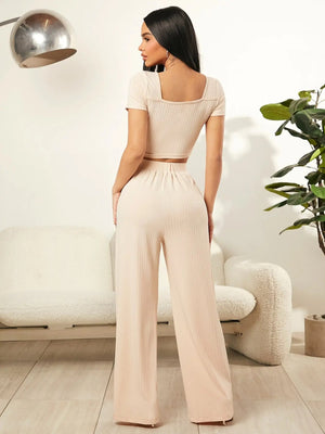 Ivory Top and Pants Set