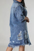 Distressed Raw Hem Button Up Denim Dress - The Ebonee Kouture Experience Handbag Shop