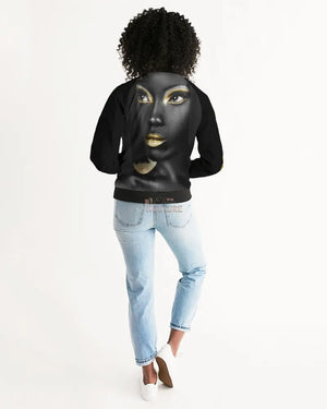 African Goddess Women's Bomber Jacket - The Ebonee Kouture Experience Handbag Shop