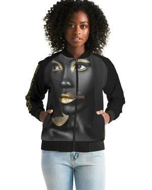 African Goddess Women's Bomber Jacket - The Ebonee Kouture Experience Handbag Shop