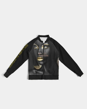 African Goddess Women's Bomber Jacket - The Ebonee Kouture Experience Handbag Shop