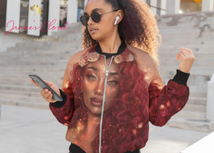 Aries Goddess Women's Bomber Jacket - The Ebonee Kouture Experience Handbag Shop