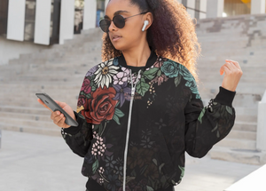 Bed of Roses Women's Bomber Jacket Janae's Closet Boutique Shop