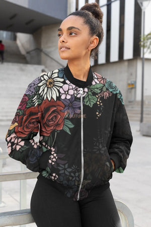 Bed of Roses Women's Bomber Jacket Janae's Closet Boutique Shop