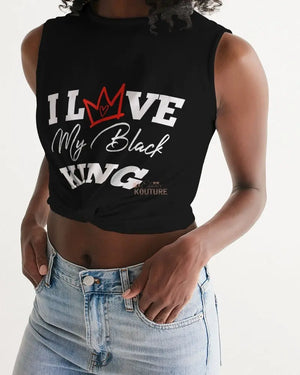 Black Love Twist-Front Tank - The Ebonee Kouture Experience Handbag Shop