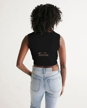 Black Love Twist-Front Tank - The Ebonee Kouture Experience Handbag Shop