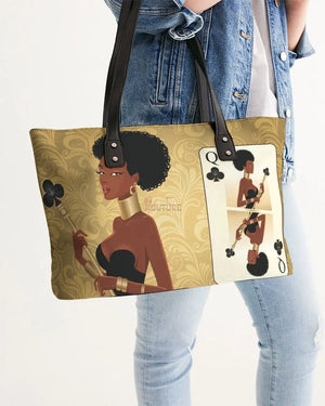 Black Queen Card Stylish Tote - The Ebonee Kouture Experience Handbag Shop