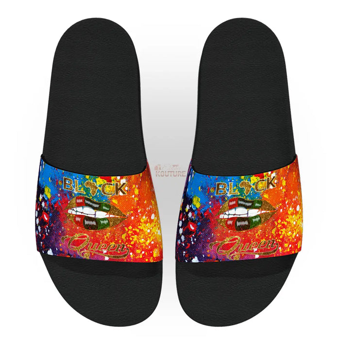 Black Queen Women's Slides