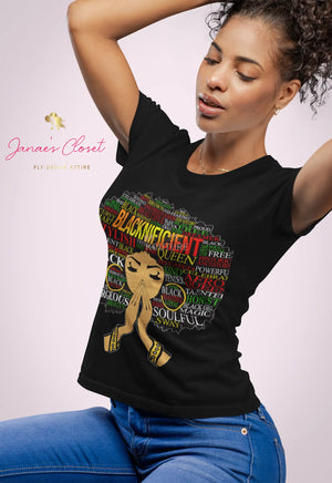 Blacknificent Women's Tee - The Ebonee Kouture Experience Handbag Shop