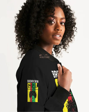 Brown Skin Girl Bomber Jacket - The Ebonee Kouture Experience Handbag Shop