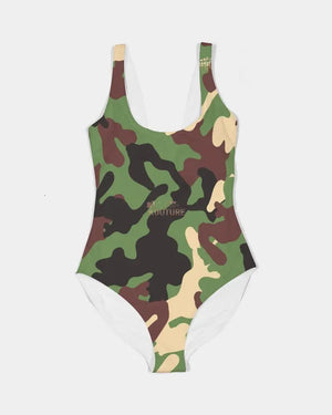 Camouflage Women's One-Piece Swimsuit - The Ebonee Kouture Experience Handbag Shop