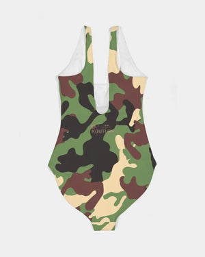 Camouflage Women's One-Piece Swimsuit - The Ebonee Kouture Experience Handbag Shop