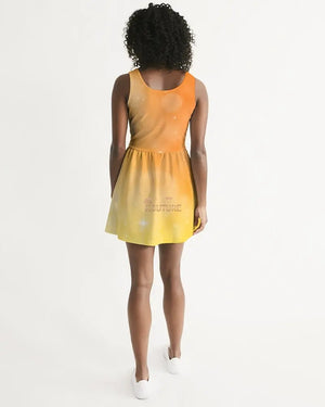 Gold Diamonds Melanin Skater Dress - The Ebonee Kouture Experience Handbag Shop