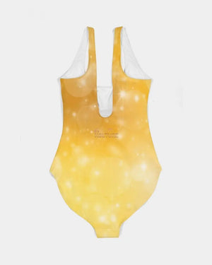 Gold Diamonds Women's One-Piece Swimsuit - The Ebonee Kouture Experience Handbag Shop