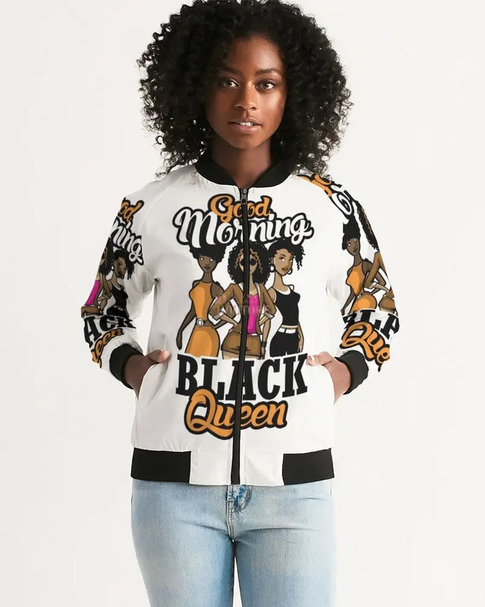 Good Morning Black Queen Women's Bomber Jacket