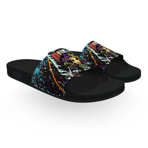 Graffiti Queen Women's Slides - The Ebonee Kouture Experience Handbag Shop