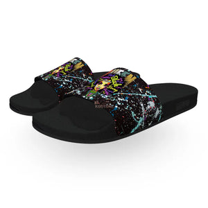 Graffiti Queen Women's Slides - The Ebonee Kouture Experience Handbag Shop