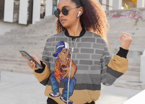 Lil' Mama Women's Bomber Jacket - The Ebonee Kouture Experience Handbag Shop