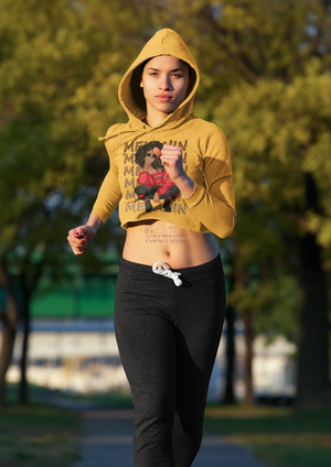 Melanated Sista Women's Cropped Hoodie - The Ebonee Kouture Experience Handbag Shop