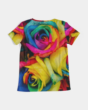 Rainbow of Roses Women's V-Neck Tee Janae's Closet Boutique Shop